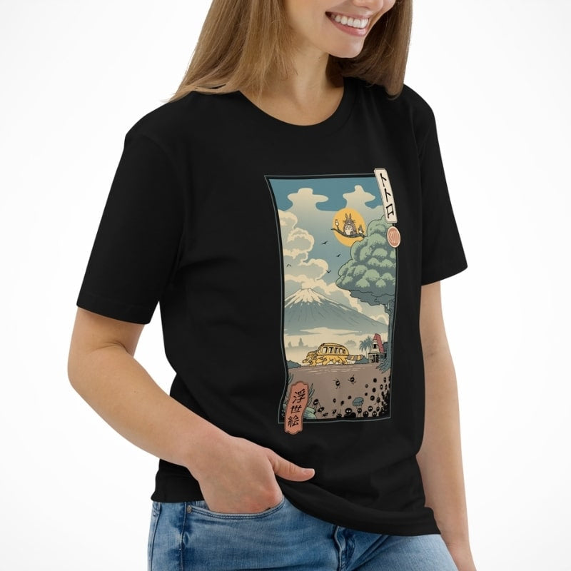 Japanese Tee Shirt - Ukiyo-e Forest Rangers