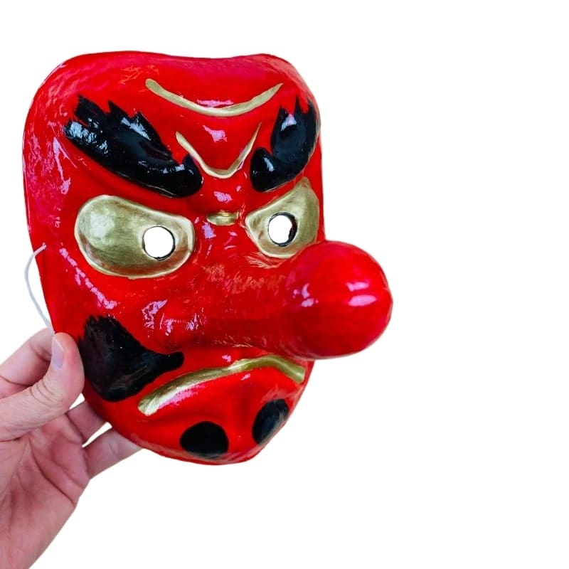 Japanese Tengu Mask - Paper Mâché