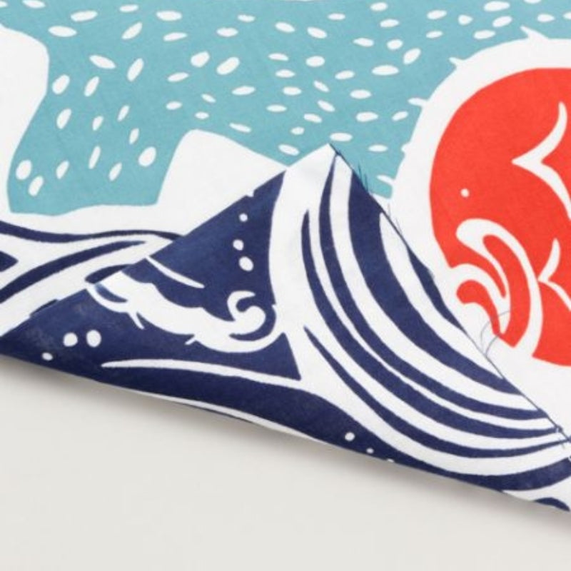 Japanese Tenugui - Whale