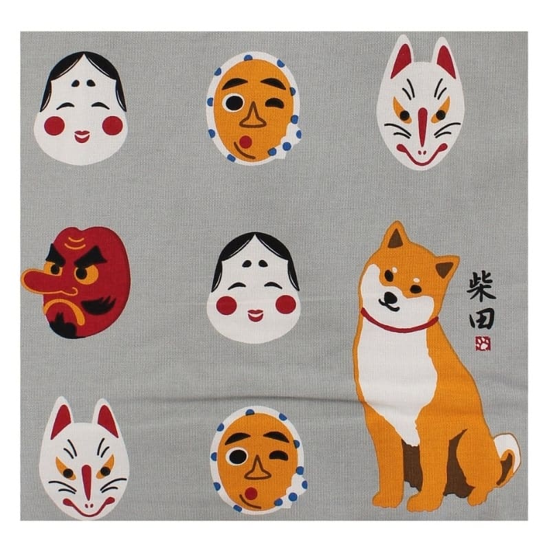 Japanese Tote Bag – Grey Omote to Shiba