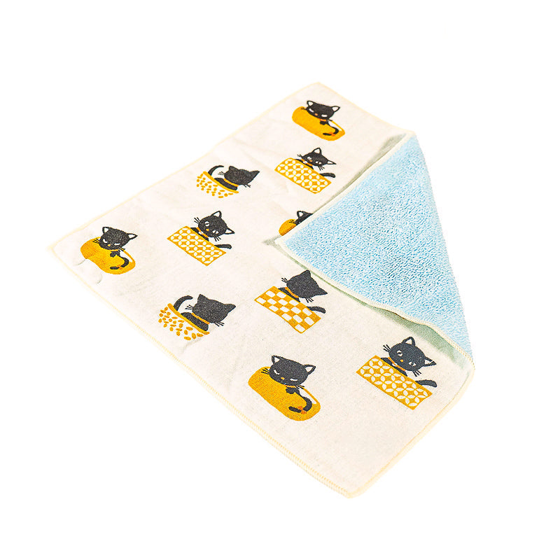 Japanese Towel - Black Cat