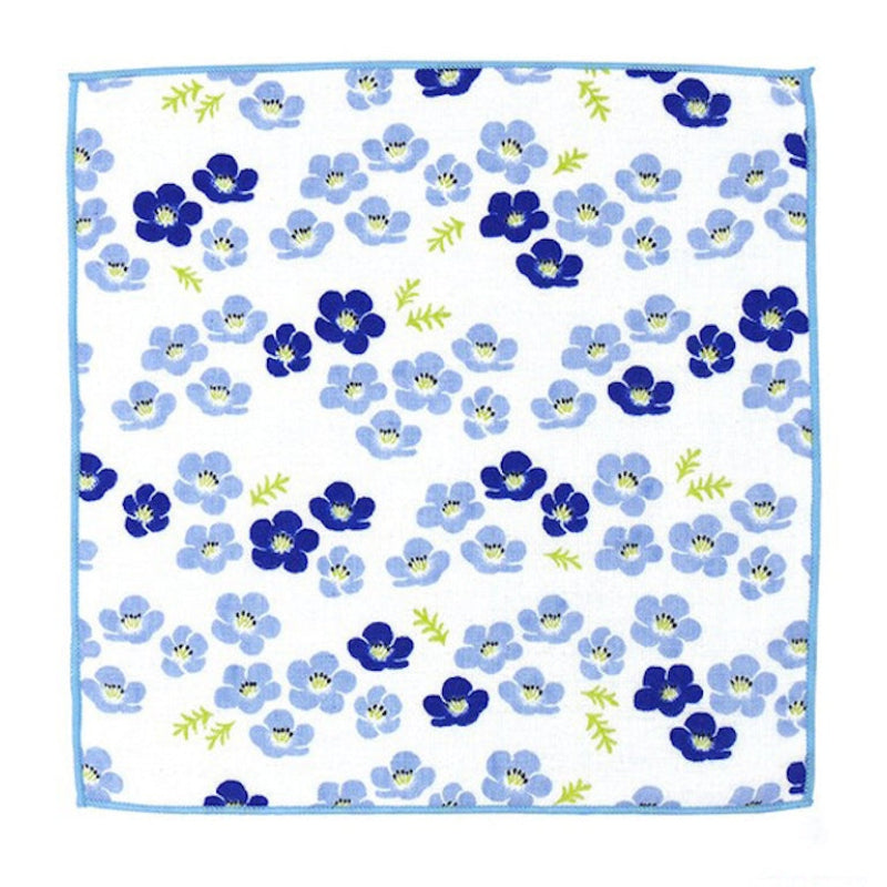 Japanese Towel - Small Blue Flowers