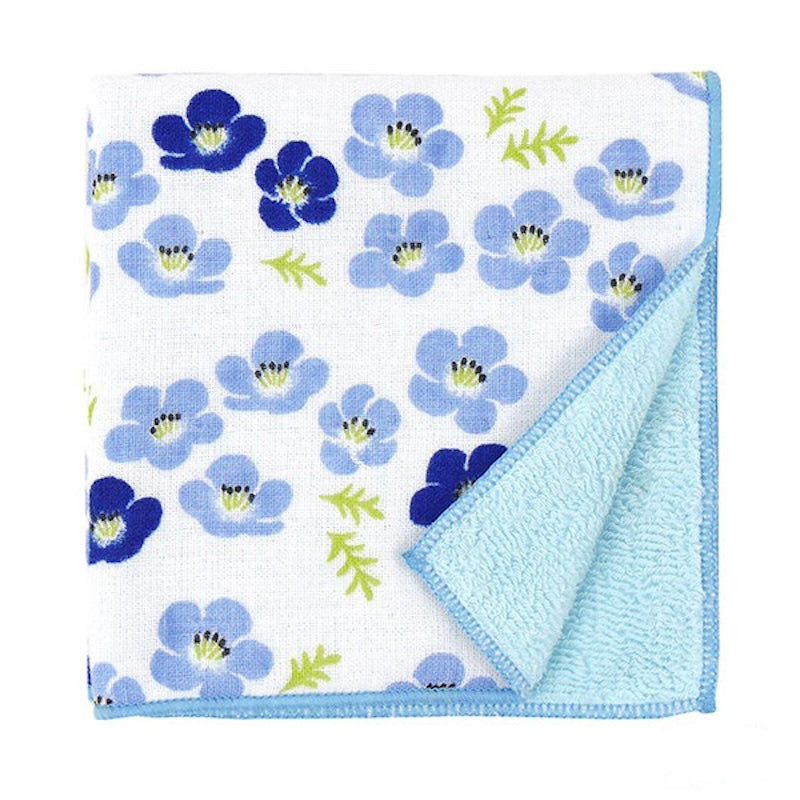 Japanese Towel - Small Blue Flowers
