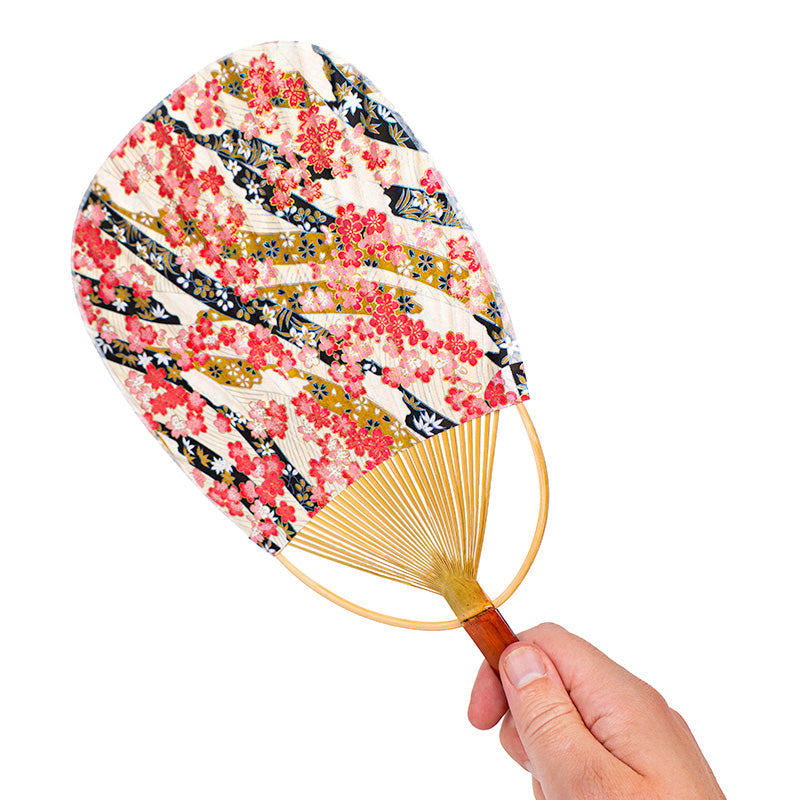 Japanese Uchiwa Fan Washi Hana