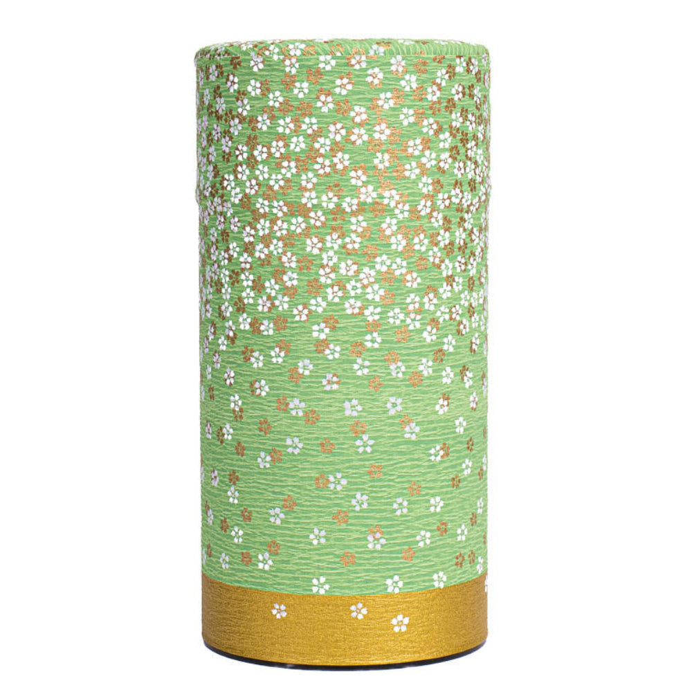Japanese Washi Tea Caddy - Hanazono Green