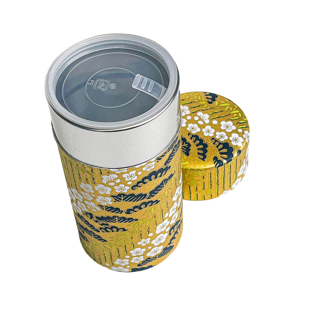 Japanese Washi Tea Caddy - Takeshirabe Gold