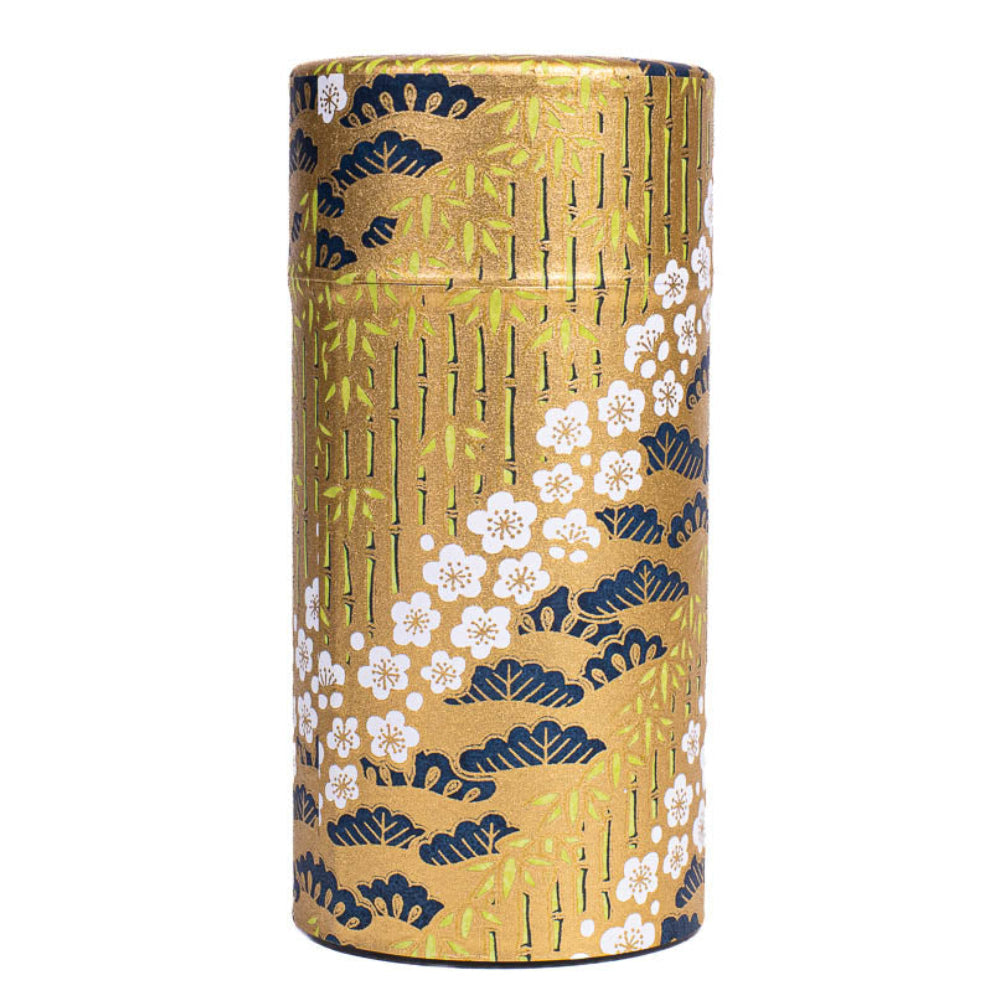 Japanese Washi Tea Caddy - Takeshirabe Gold
