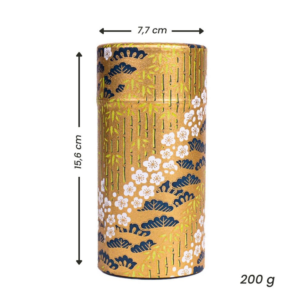 Japanese Washi Tea Caddy - Takeshirabe Gold