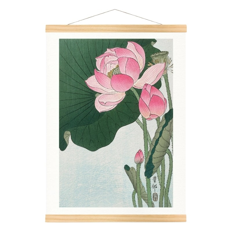 Japanese Woodblock Print - Lotus Flower | Japan Avenue
