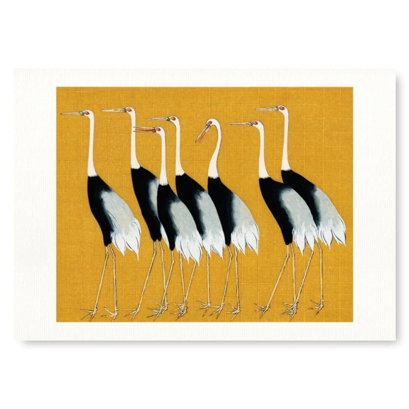 Japanese Woodblock Print - Ogata Cranes A3