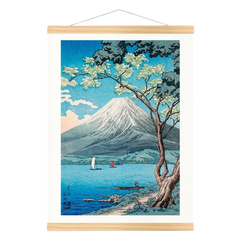 Japanese Woodblock Print - Yamanaka Lake A3