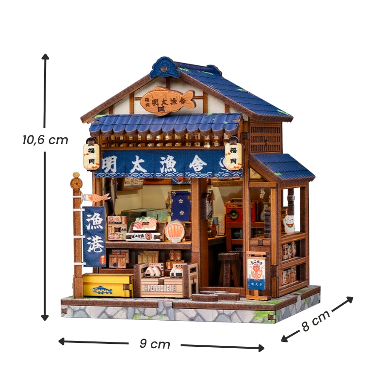 Japanese Wooden Mini House Fukuoka Mentaiko Kitchen