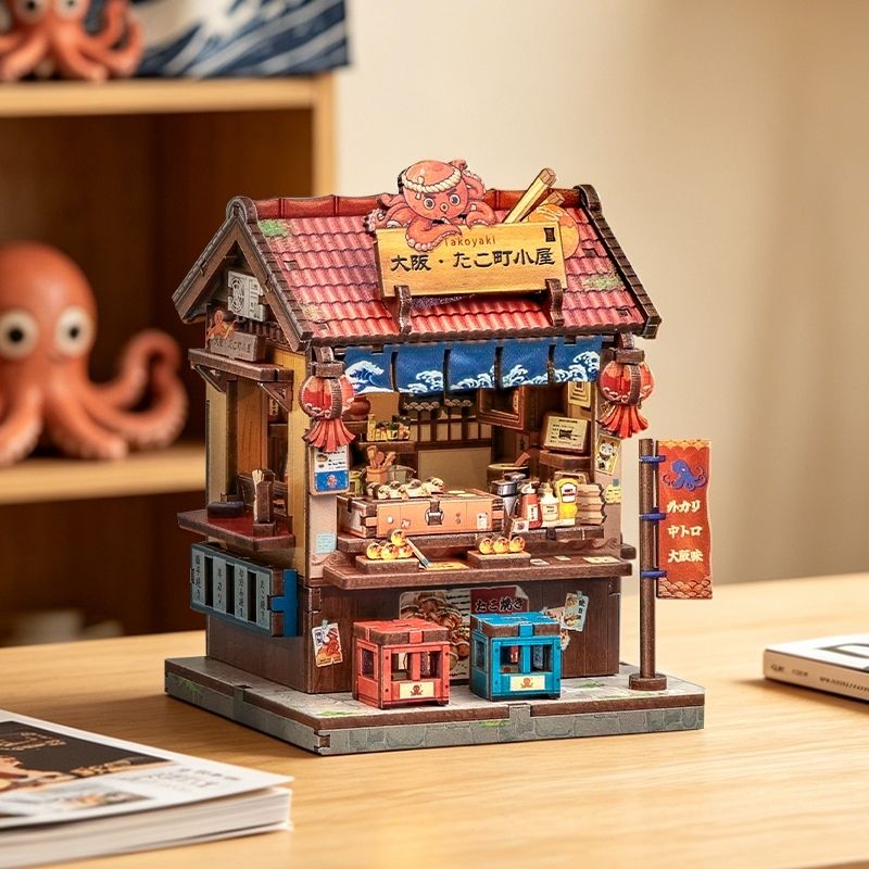 Japanese Wooden Mini House Kit Osaka Takoyaki