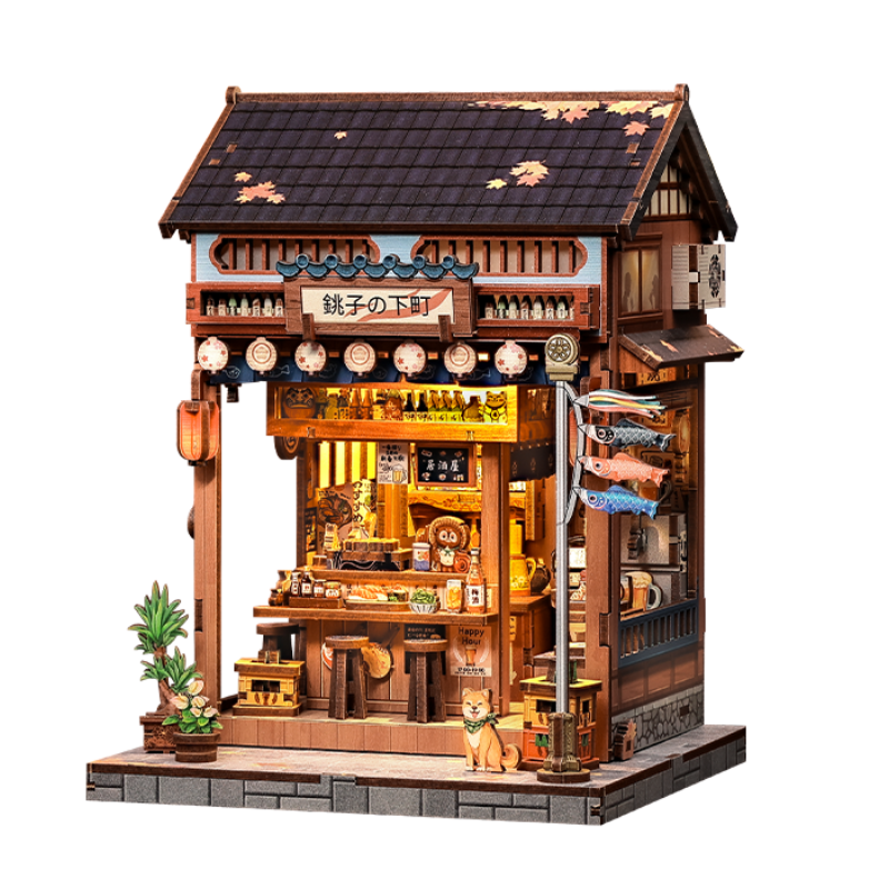 Japanese Wooden Miniature House Choshi No Shitamachi