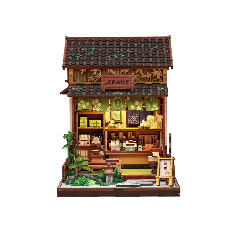 Japanese Wooden Miniature House Kanmi-Dokoro Tea House