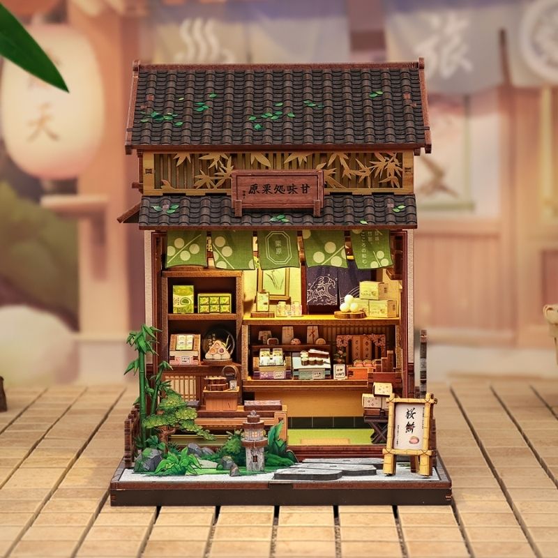 Japanese Wooden Miniature House Kit Kanmi-Dokoro Tea House