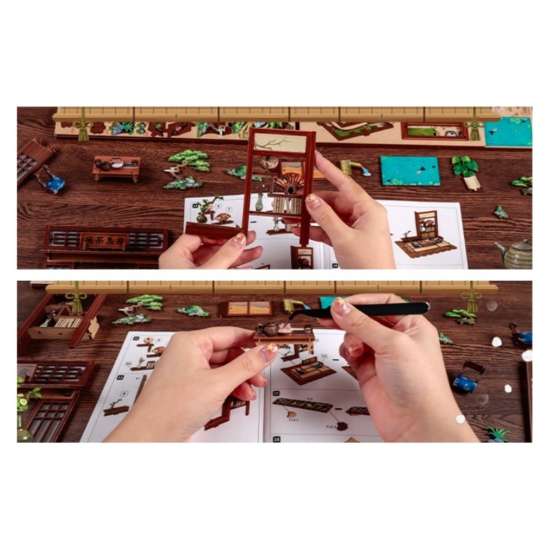 Japanese Wooden Miniature House Kit Kirishima Cha-An
