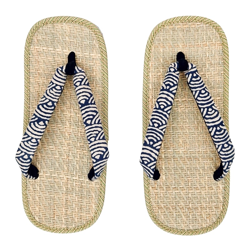Japanese Zori Sandals - Hanao Seigaiha M