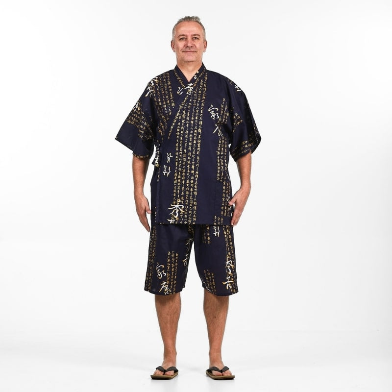 Japanese Men's Kanji Jinbei - S