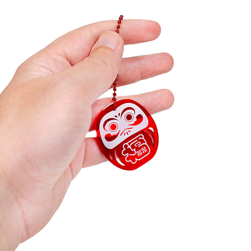 Keychain - Fluorescent Red Daruma