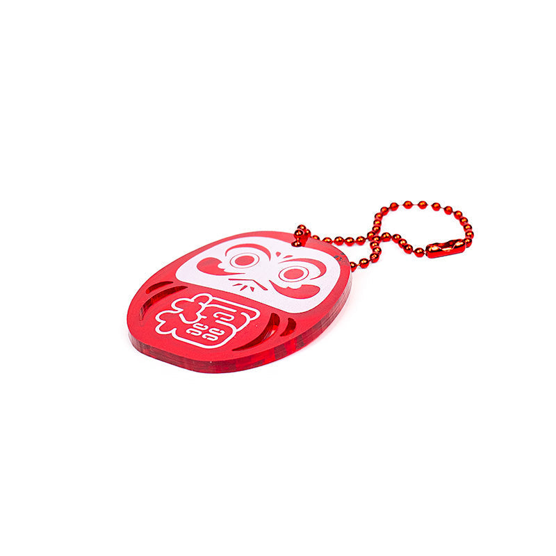 Keychain - Fluorescent Red Daruma