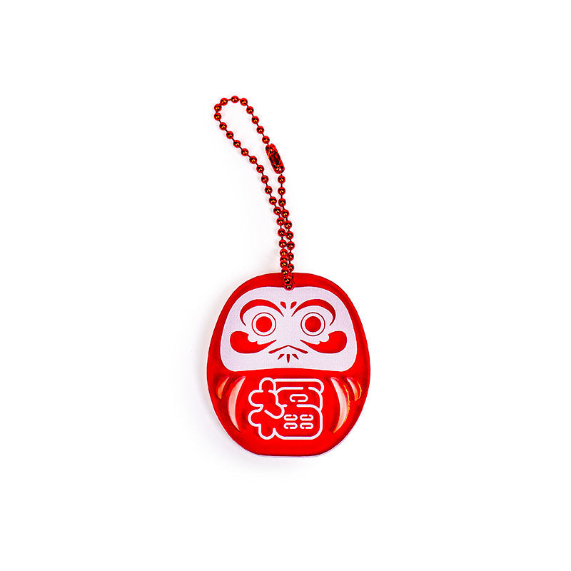Keychain - Fluorescent Red Daruma