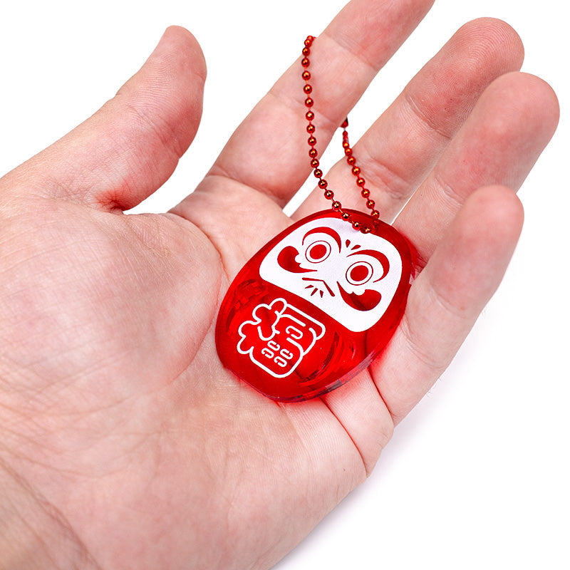 Keychain - Fluorescent Red Daruma