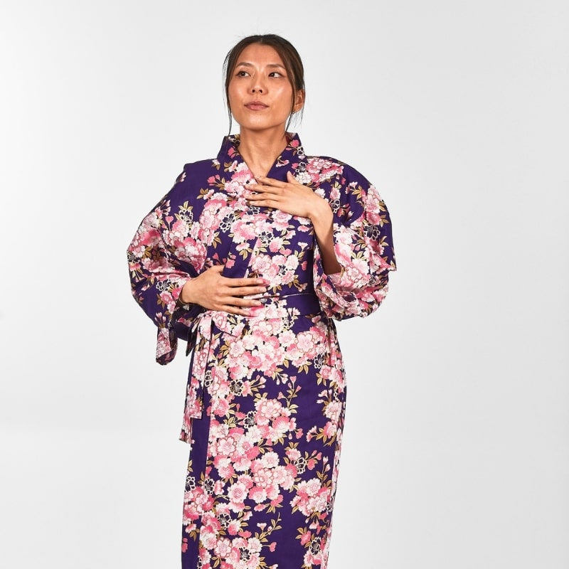 Happi Women's Sakura Flower Kimono - One size