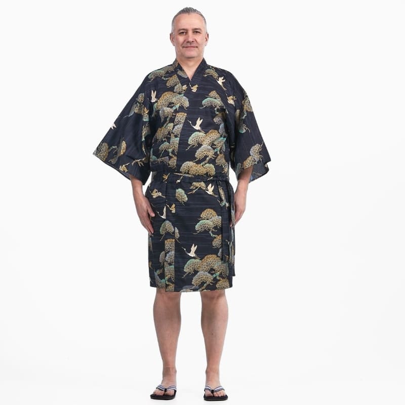 Kimono Happi Homme Grue & Pin - Taille unique