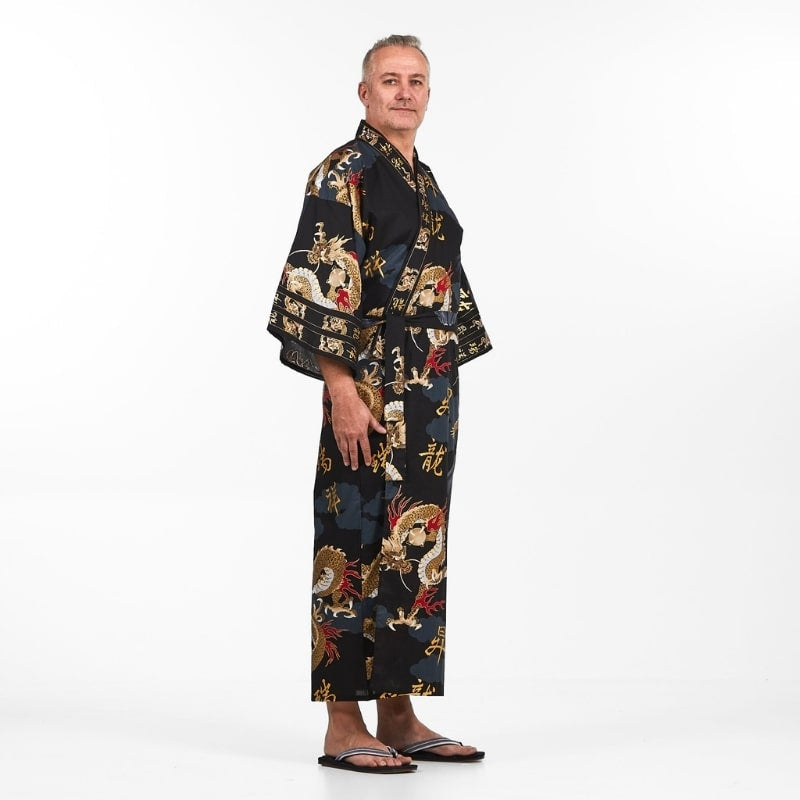 Men's Japanese Dragon Kimono - One size