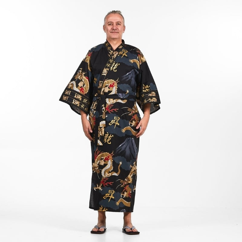 Men's Japanese Dragon Kimono - One size