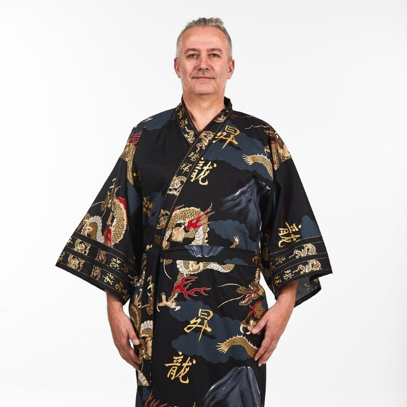 Men's Japanese Dragon Kimono - One size