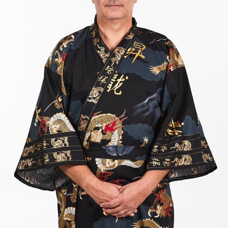 Men's Japanese Dragon Kimono - One size