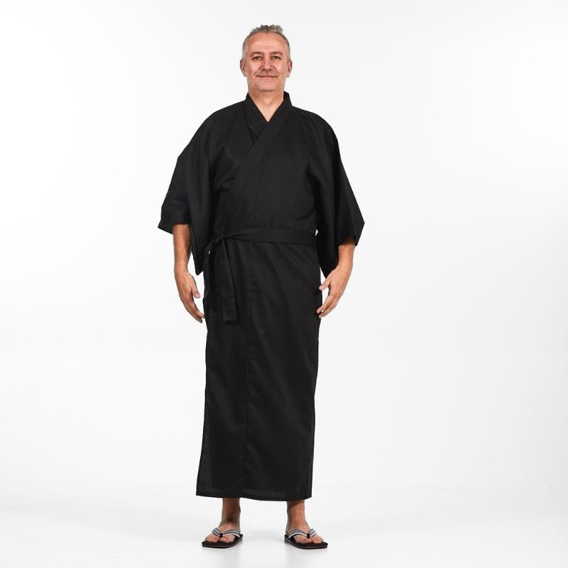 Men's Japanese Kimono Black - One size