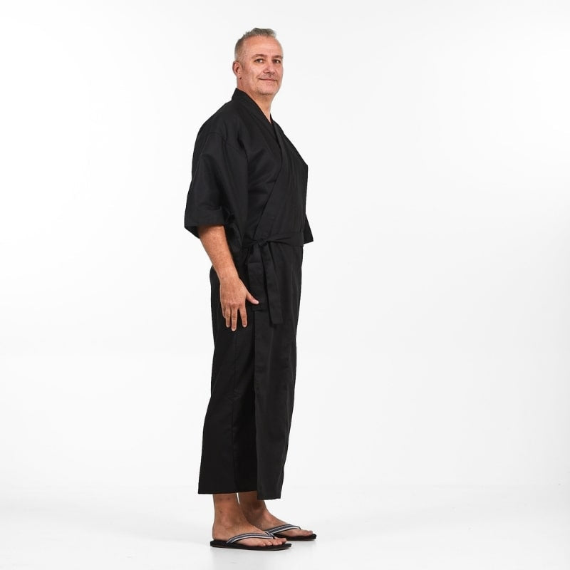 Men's Japanese Kimono Black - One size