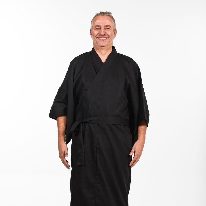 Men's Japanese Kimono Black - One size