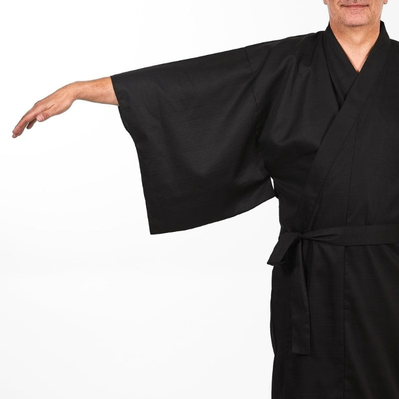 Men's Japanese Kimono Black - One size