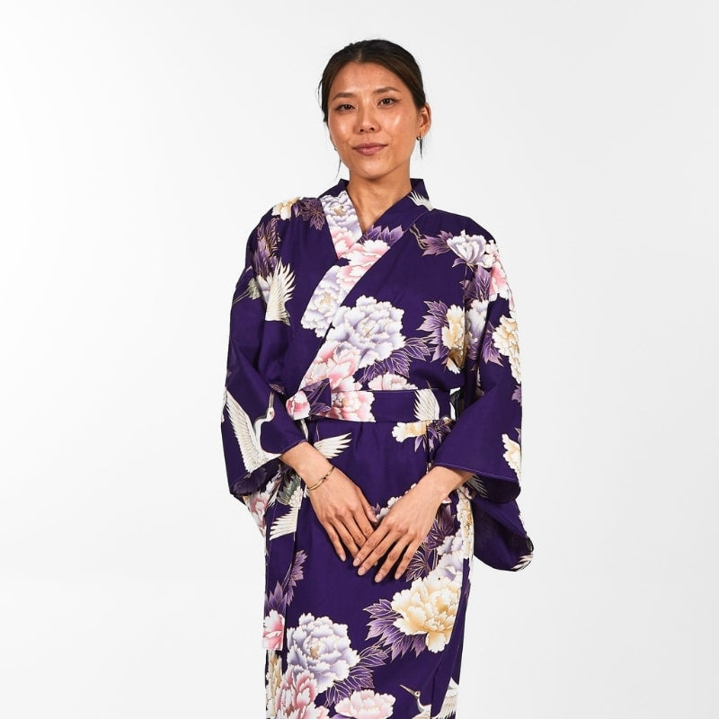 Women's Botan to Tsuru Japanese Kimono - One size