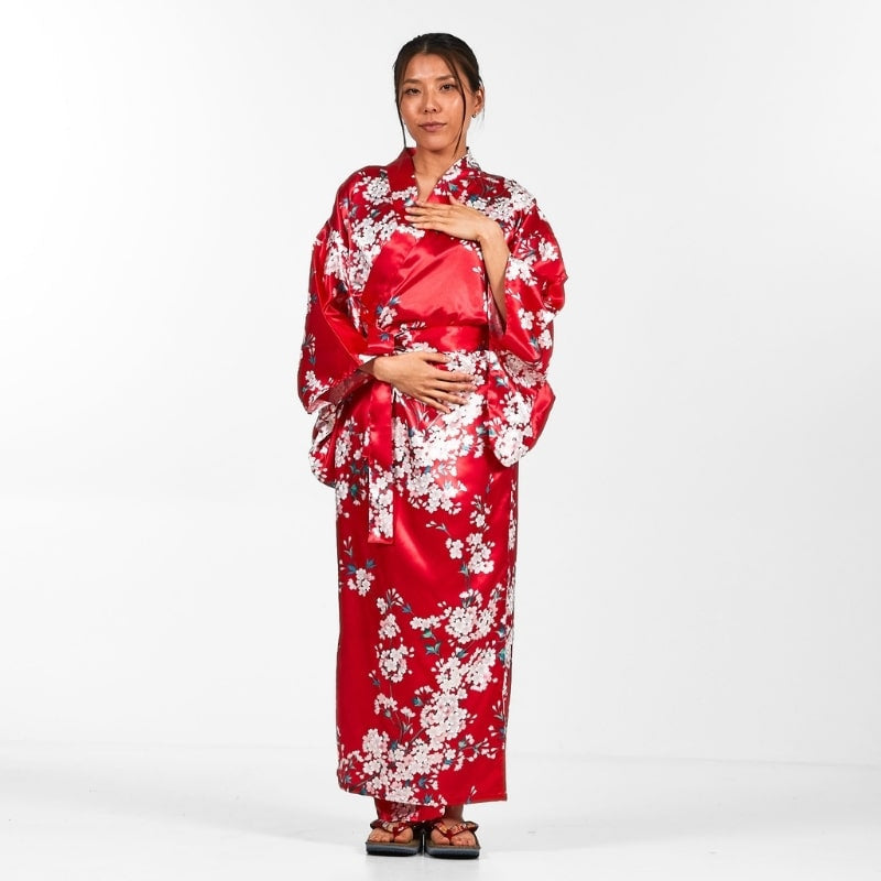 Cherry Blossom Women's Japanese Kimono - One size