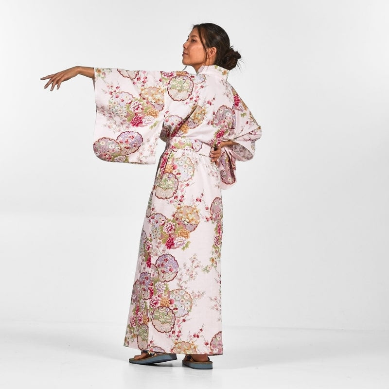 Women's Maru Mon Japanese Kimono - One size