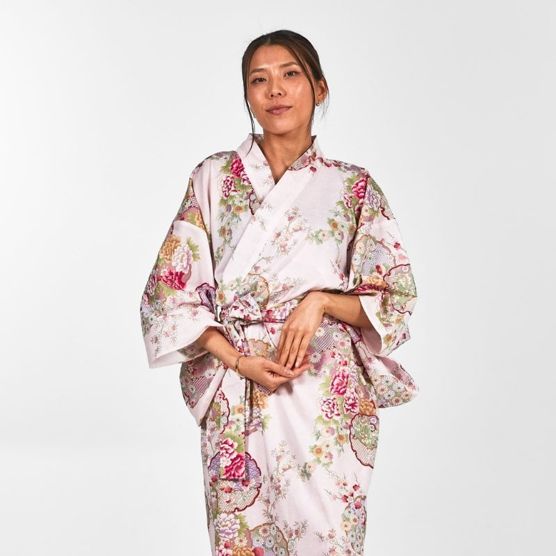 Women's Maru Mon Japanese Kimono - One size