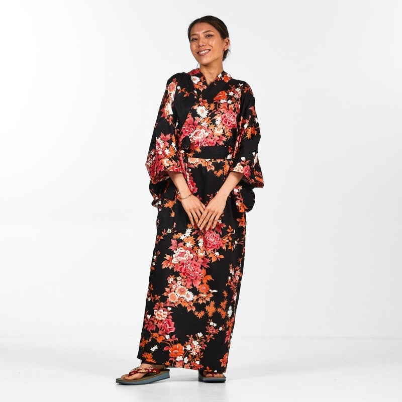 Women's Sakura to Botan Japanese Kimono - One size