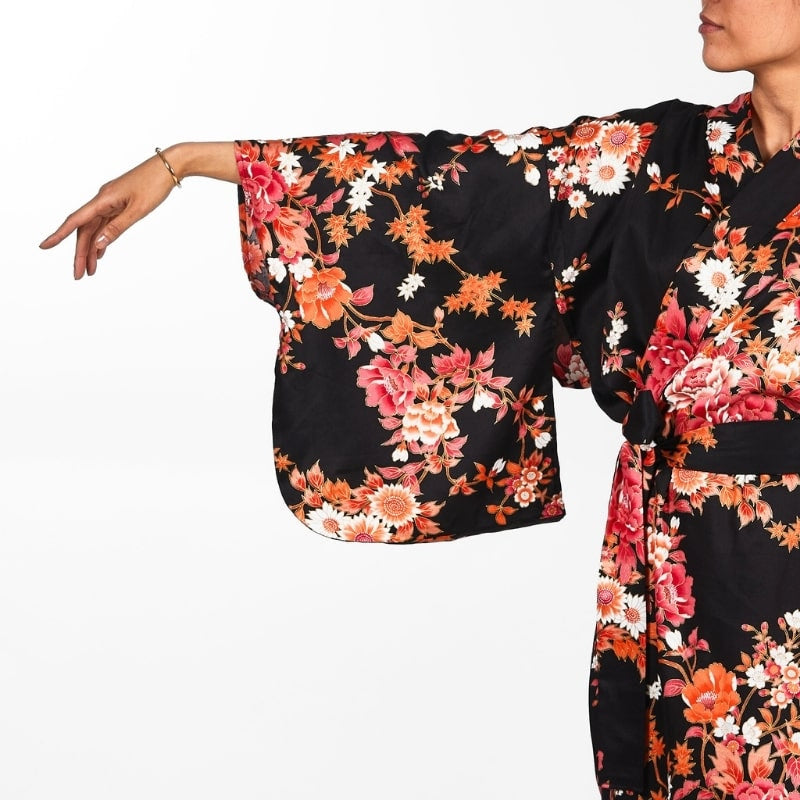 Women's Sakura to Botan Japanese Kimono - One size