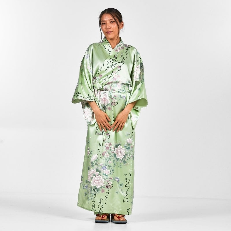 Women's Japanese Kimono Shi to Hana - One size