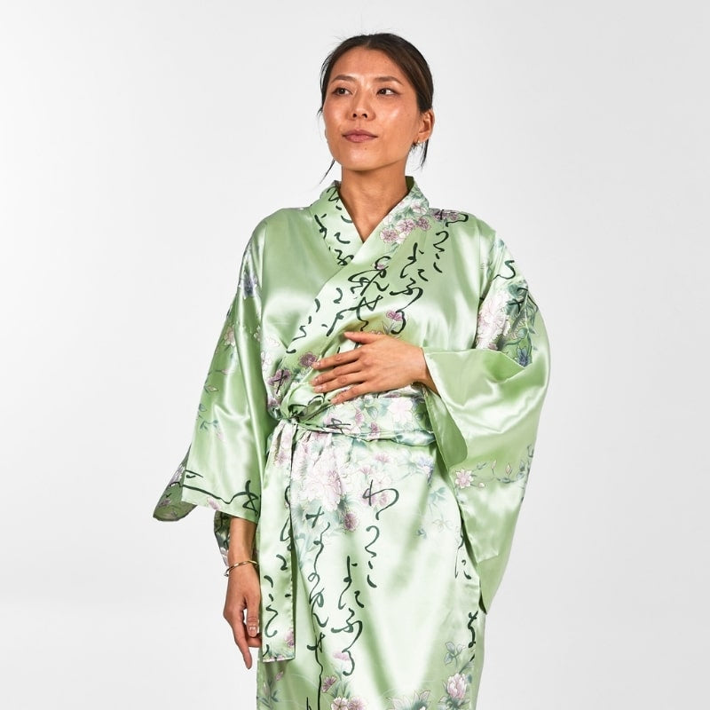 Women's Japanese Kimono Shi to Hana - One size