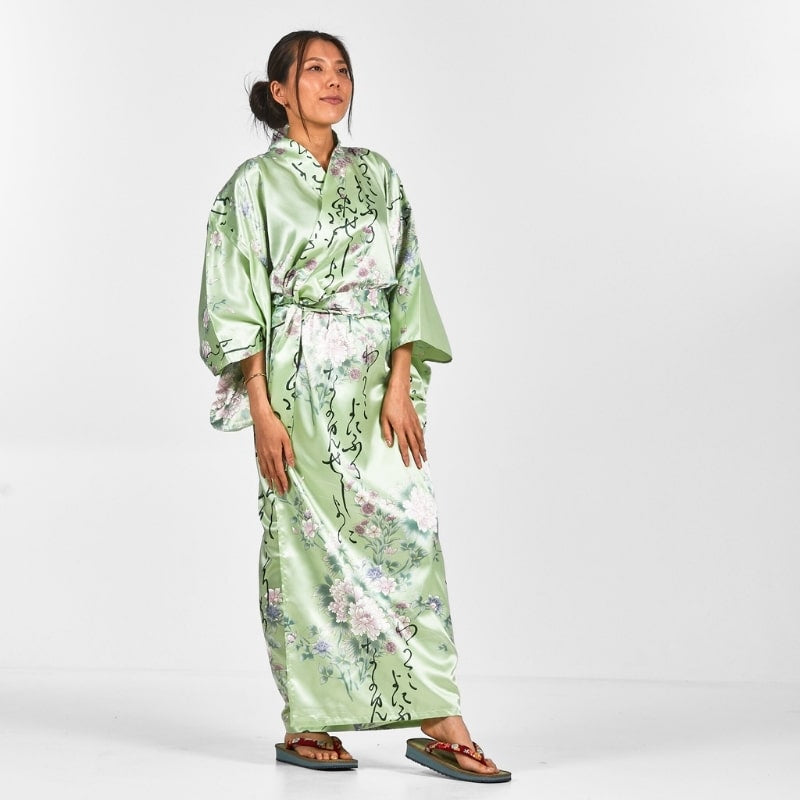 Women's Japanese Kimono Shi to Hana - One size