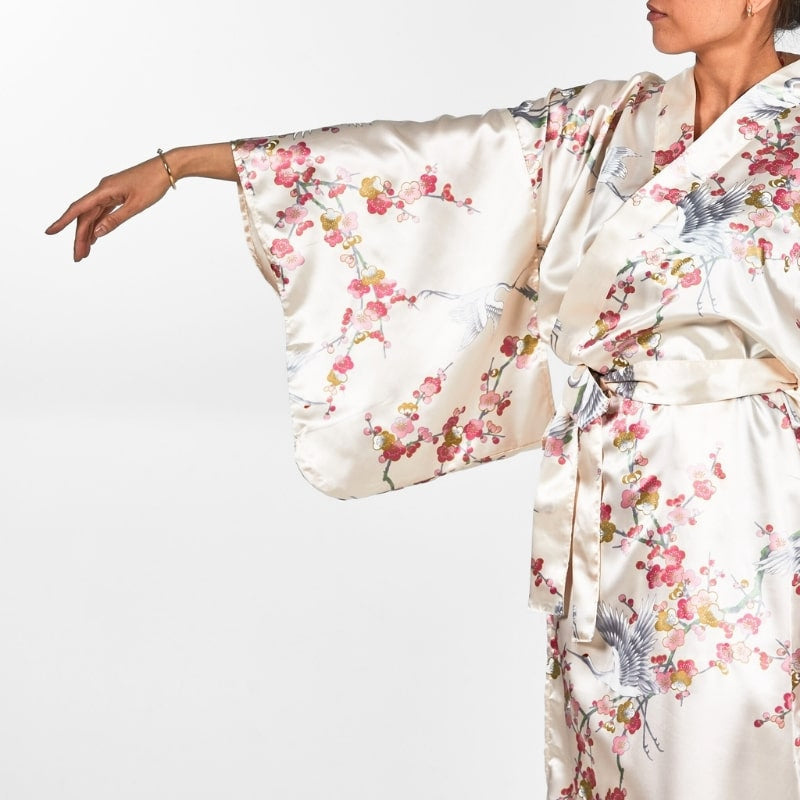 Women's Japanese Kimono Ume to Tsuru - One size