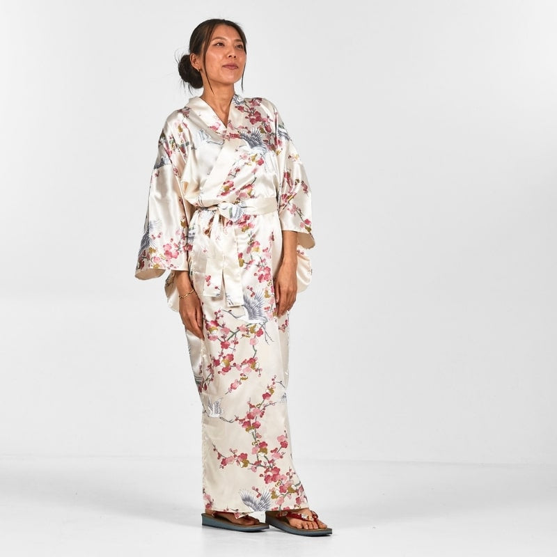 Women's Japanese Kimono Ume to Tsuru - One size