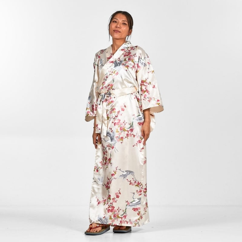 Women's Japanese Kimono Ume to Tsuru - One size