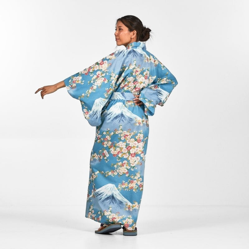 Women's Yukata Kimono Fujisan no Sakura